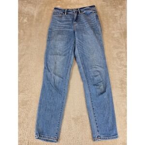Old Navy High Rise OG Straight Built‎ in Warm Jeans Women Size 0 Blue Wash